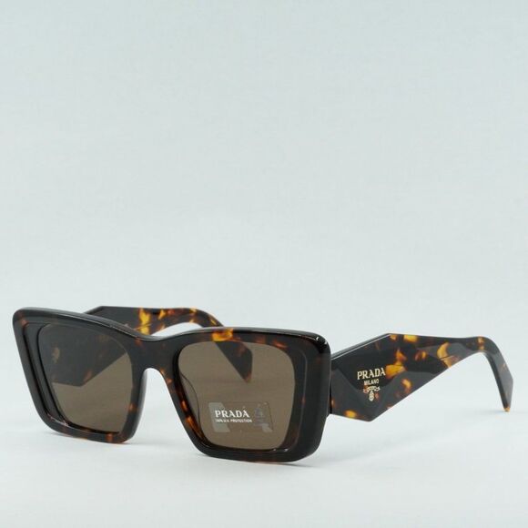 NEW PRADA PR08YS 01V8C1 BROWN SUNGLASSES - Picture 3 of 13